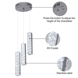 Vertical Crystal Luxury LED Chandelier