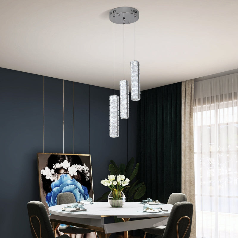 Vertical Crystal Luxury LED Chandelier