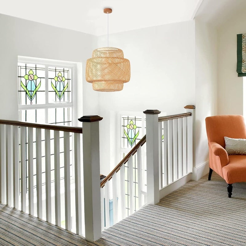 Evra Woven Rattan Pendant