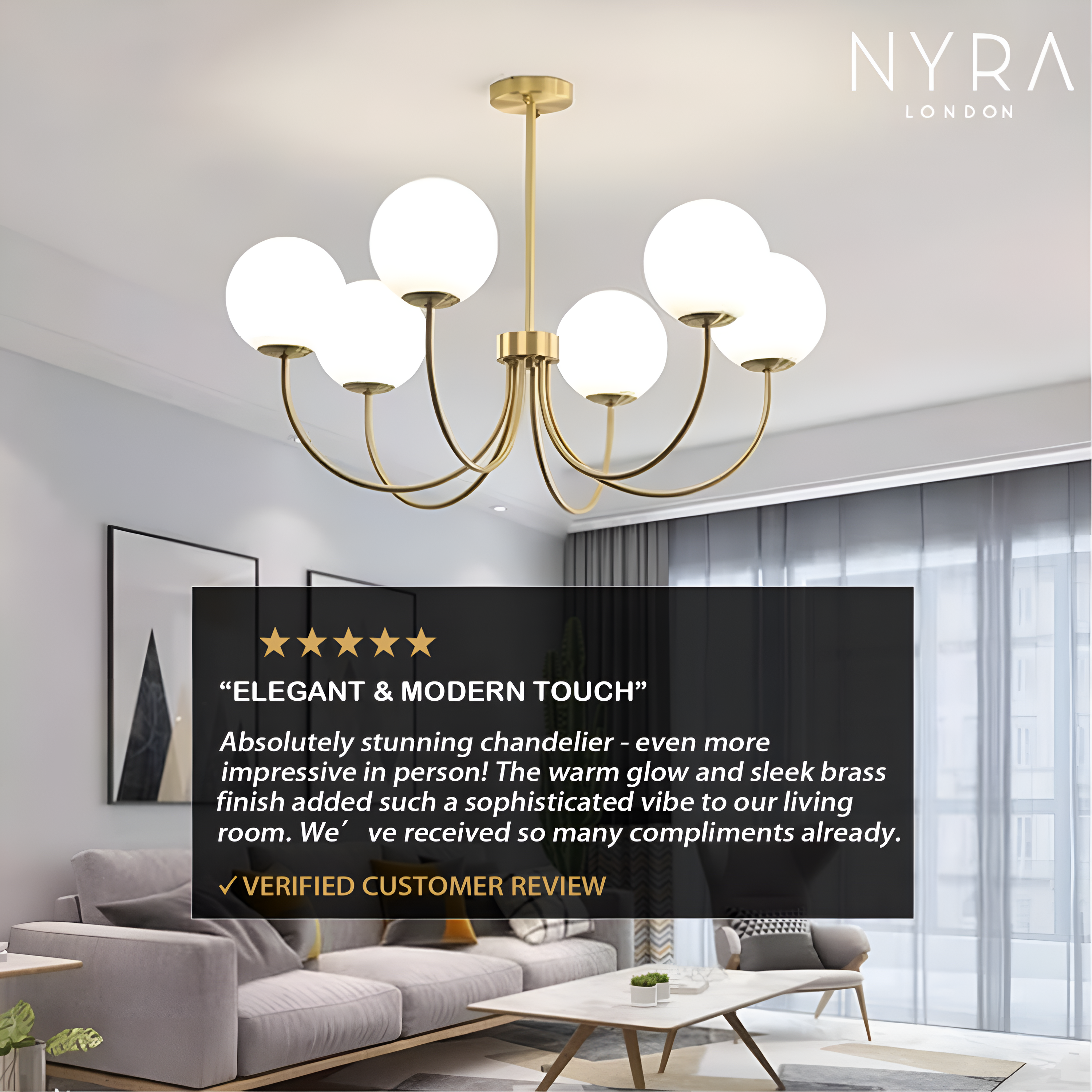 Marnie Alabaster Globe Chandelier