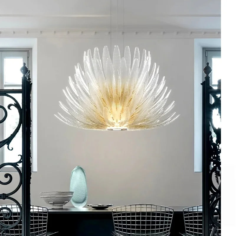 Milan Flowers Glass Chandelier