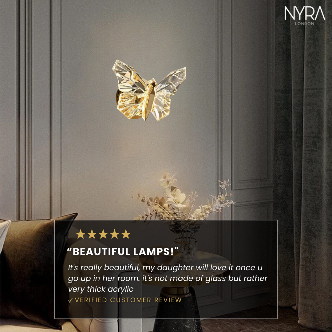 Crystal Butterfly Wall Lamp