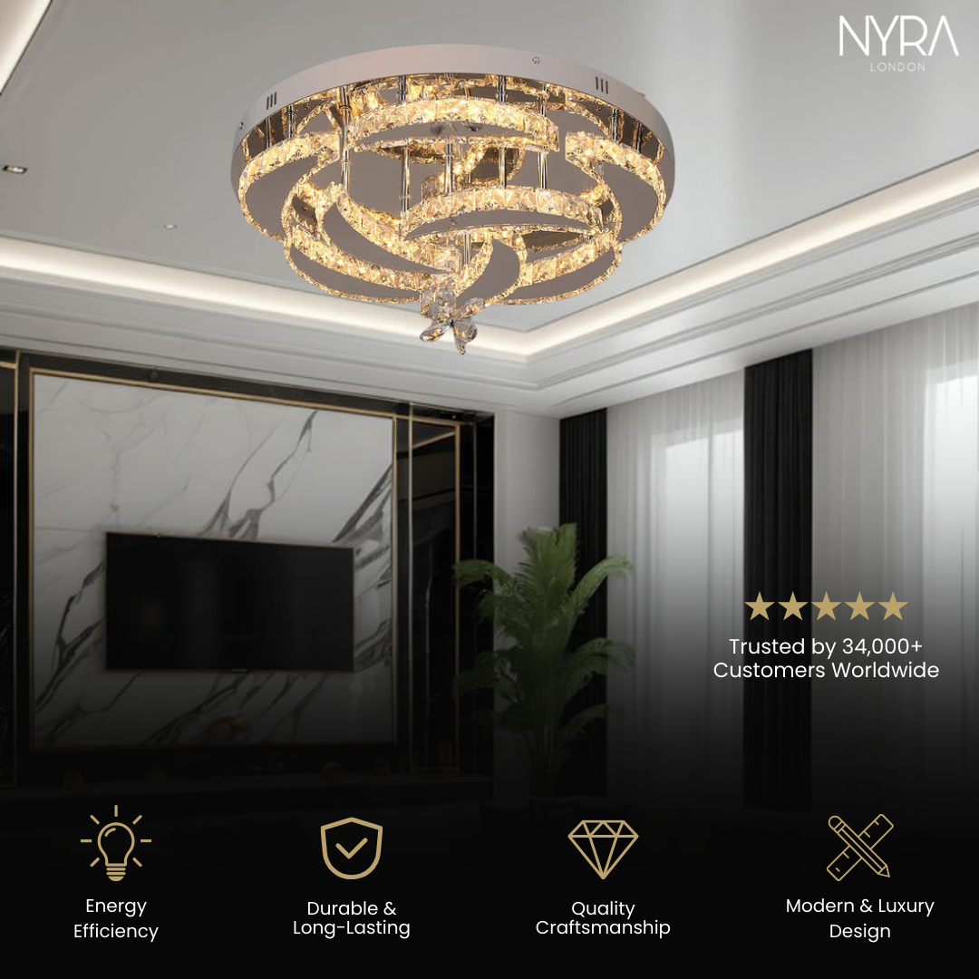 Crystal Rose Ceiling Chandelier