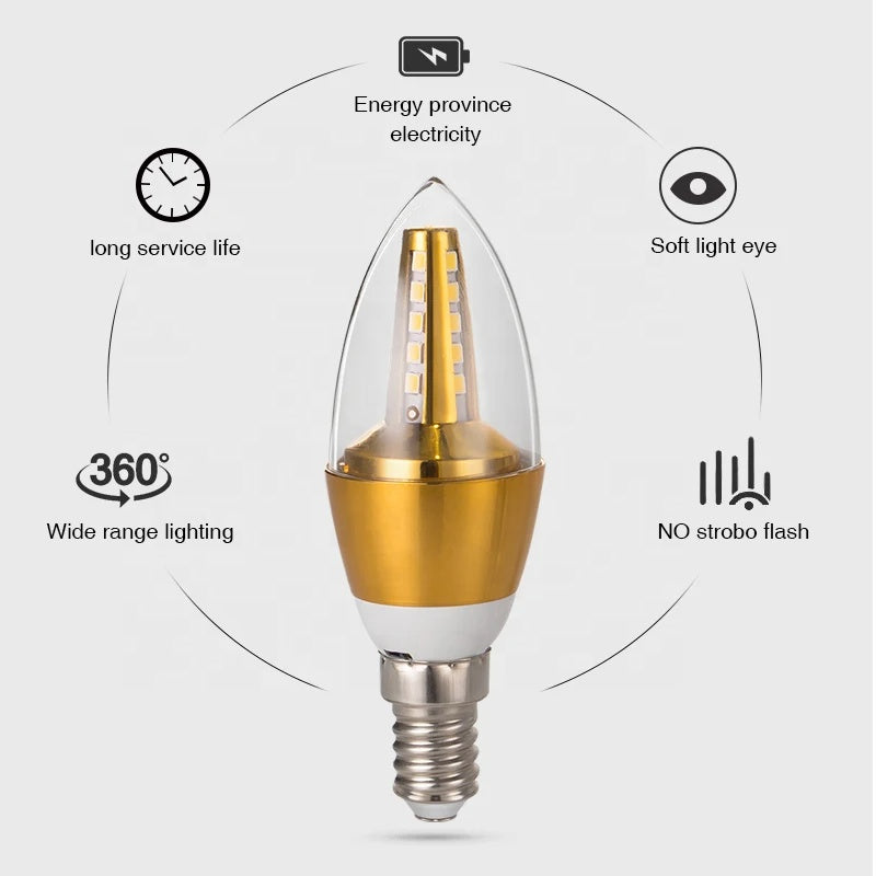 E27 LED Dimmable Candle Bulbs