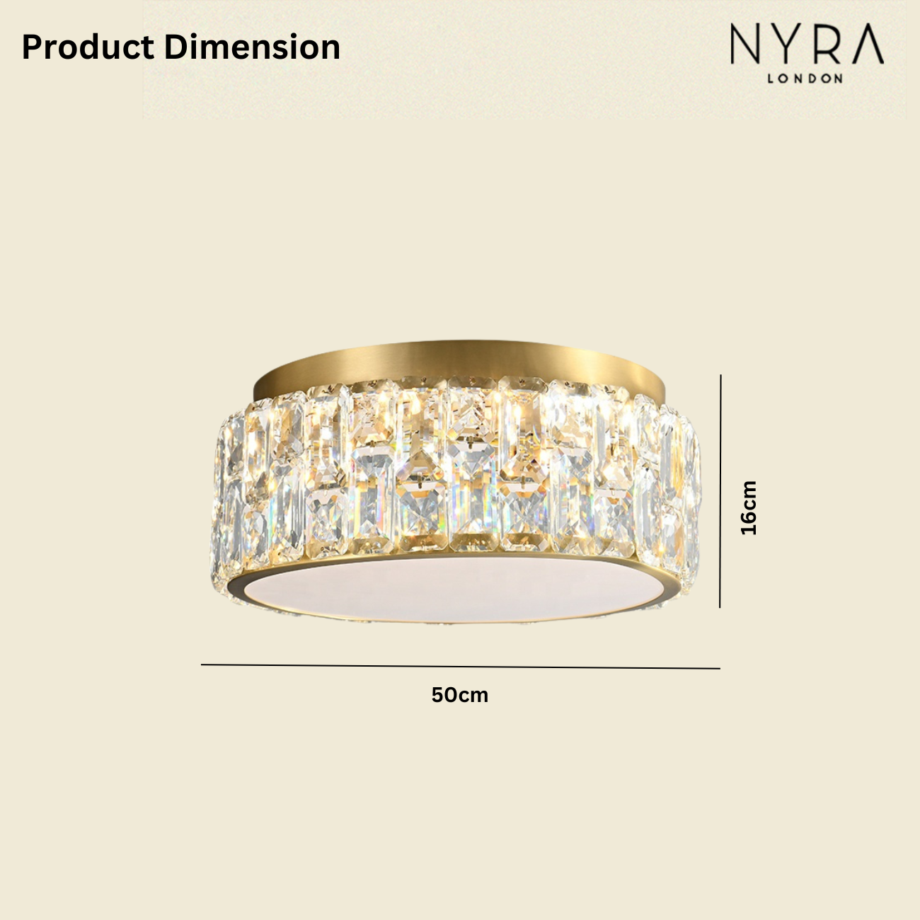 Zyra Crystal Ceiling Lamp