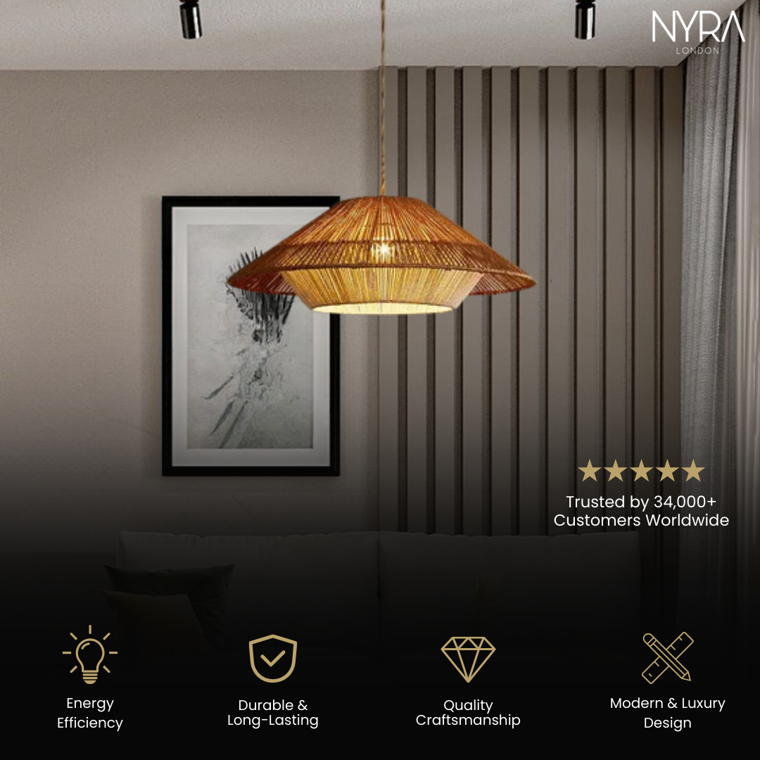 Selina Rattan Wabi Sabi Pendant Lights