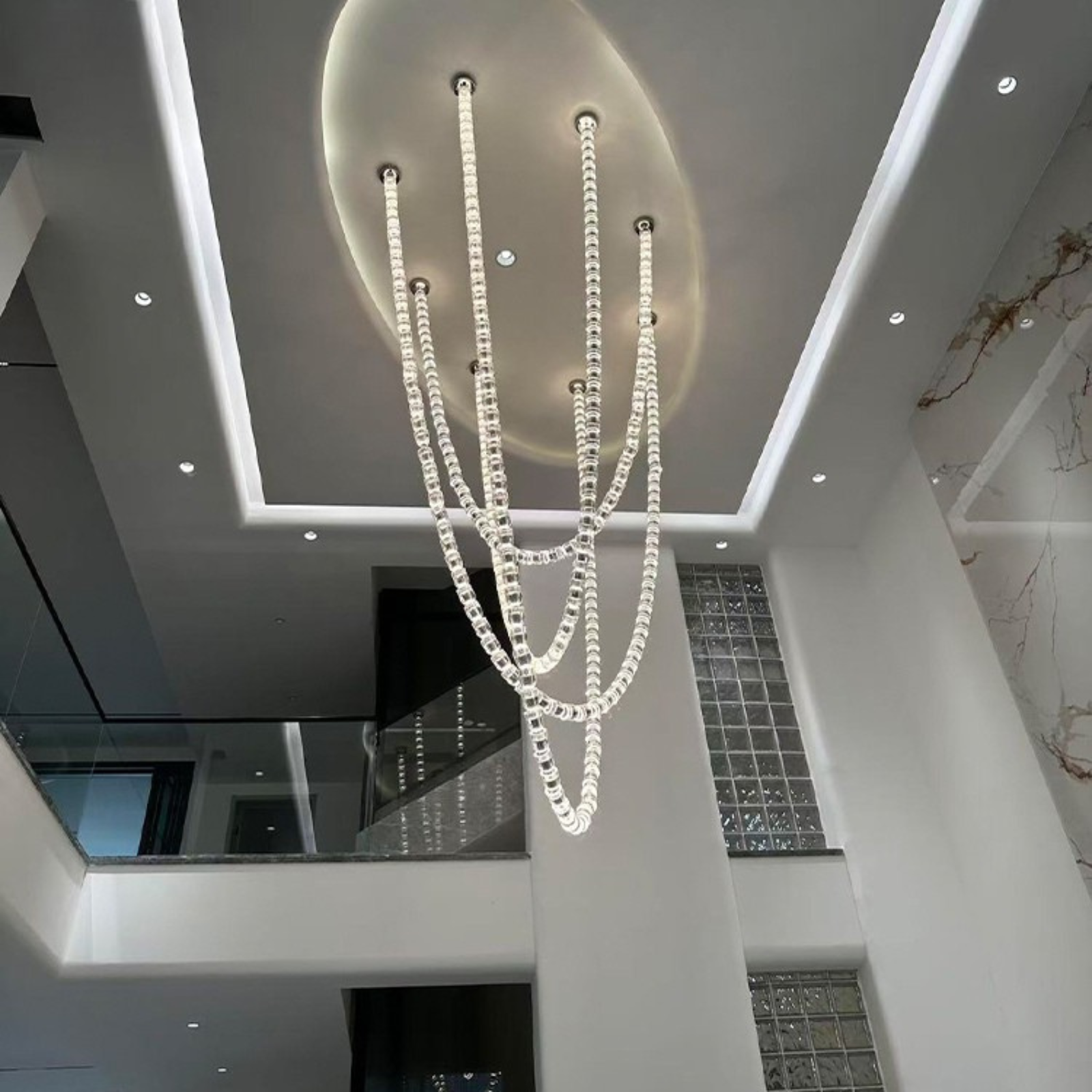 Glitera Crystal Chain Chandelier