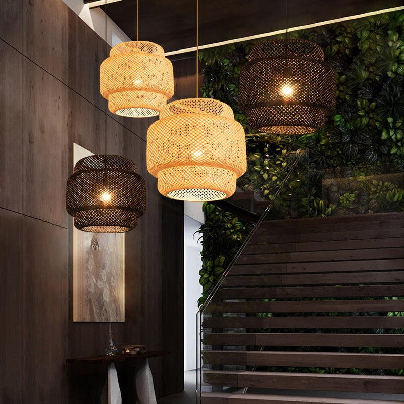 Evra Woven Rattan Pendant