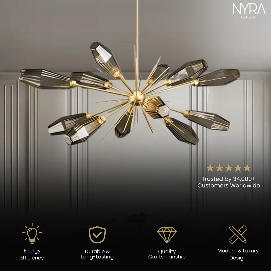 LustreNova Crystal Burst Chandelier