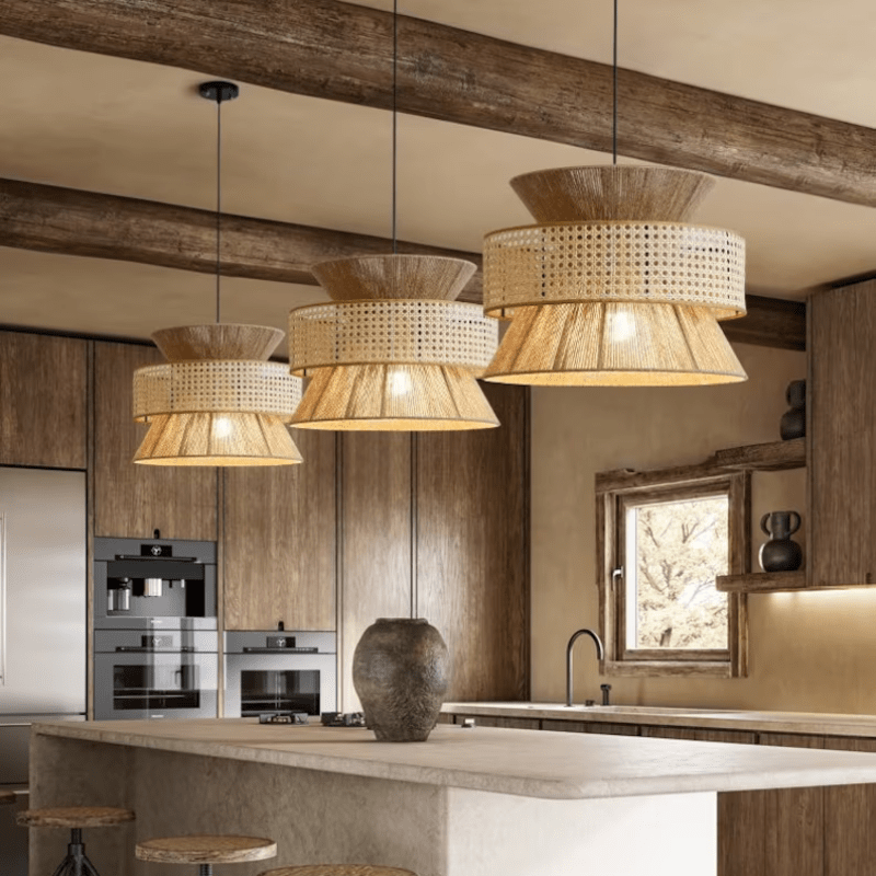 Wabi Sabi Handmade Hemp Rope Chandelier,