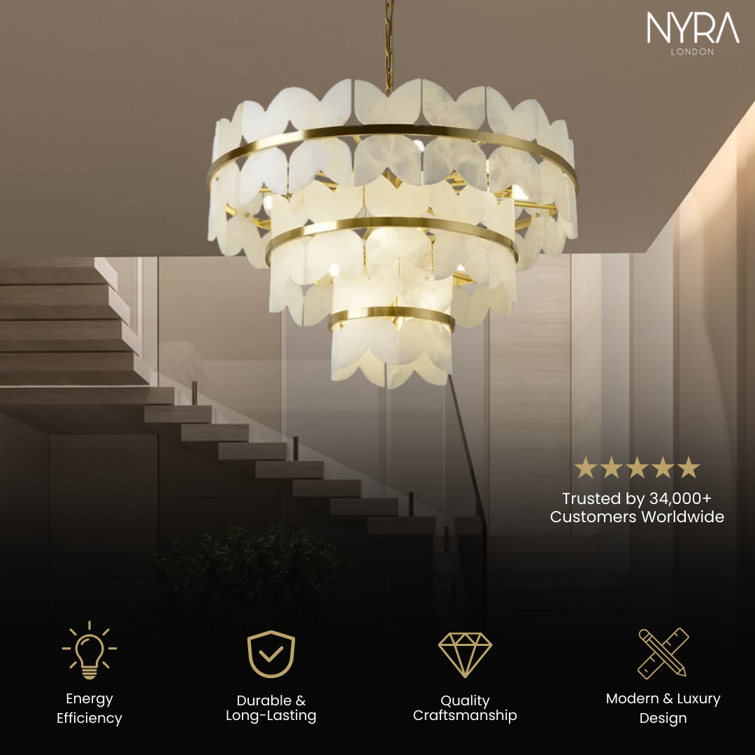 Zyra Alabaster Chandelier Light
