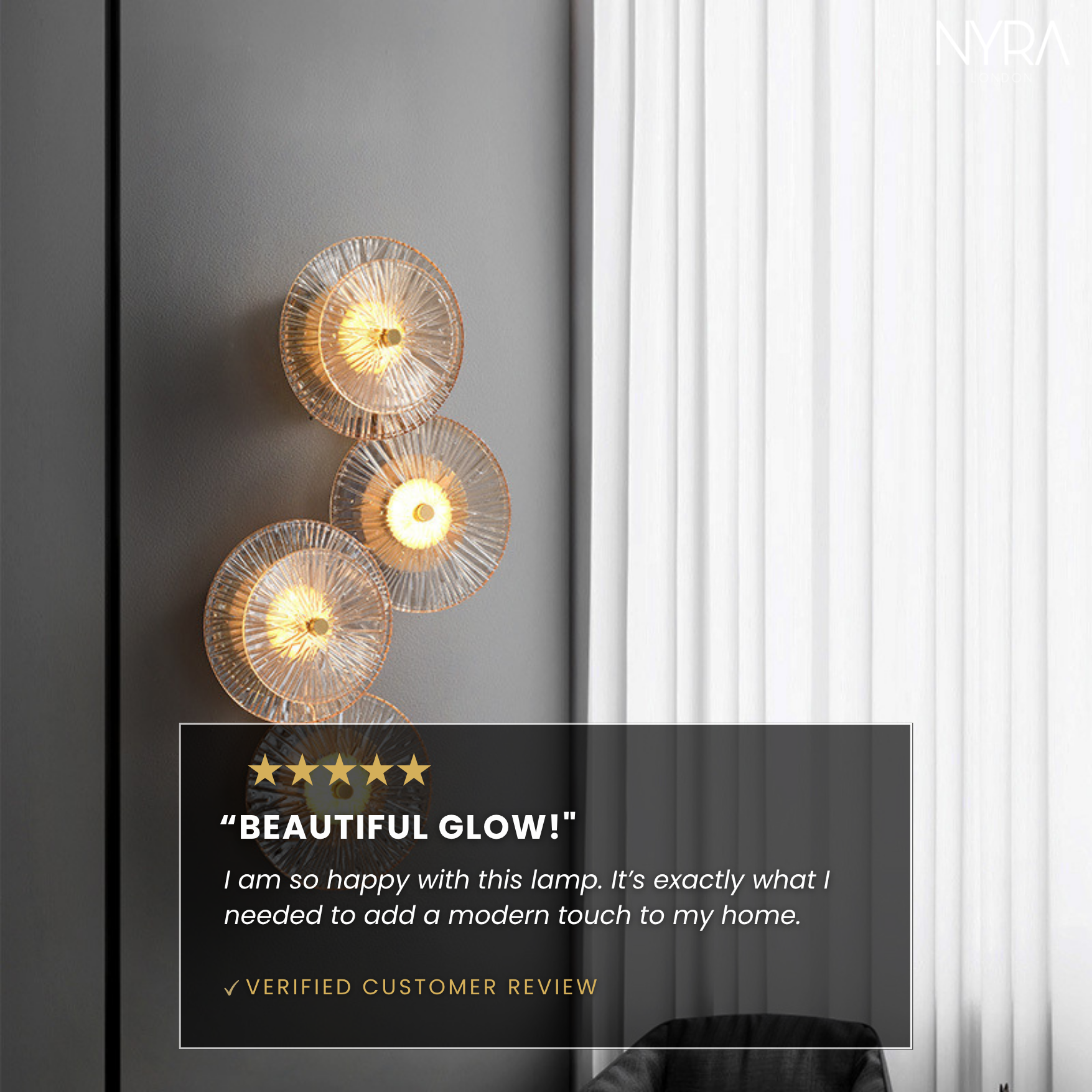 Zali Glass Wall Light