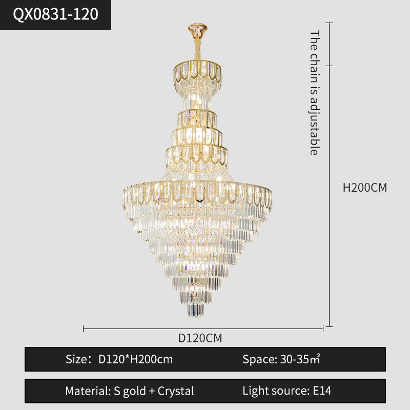 Modern Crystal Tower Chandelier