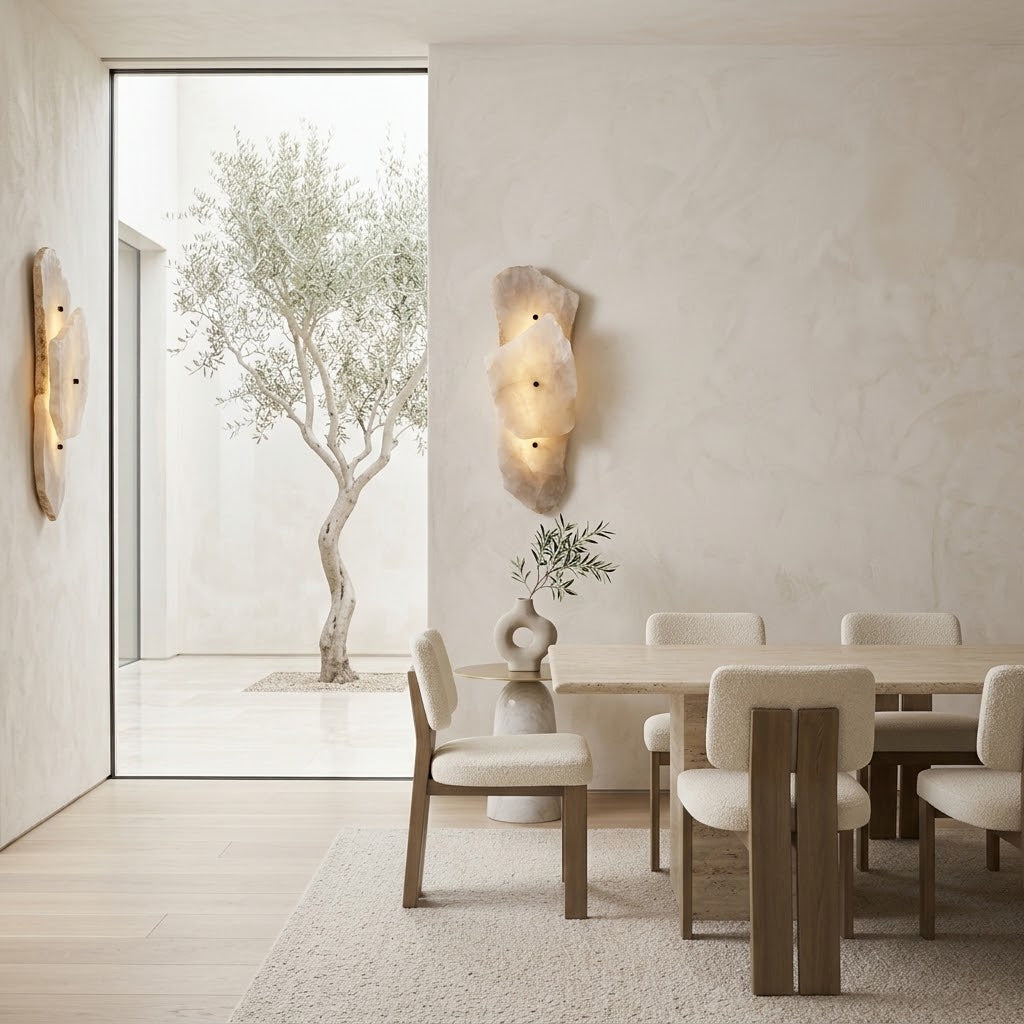 Quartzis Alabaste Stone Wall Lamp