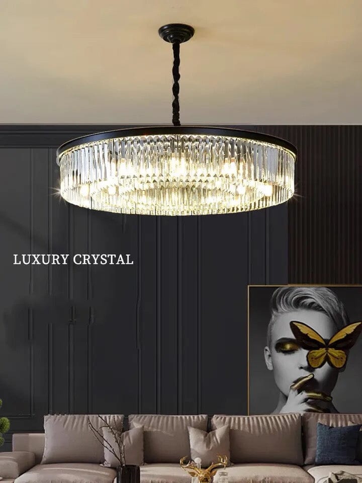 Helena K9 Crystal Pendant Light In Black Or Gold – NYRALONDON