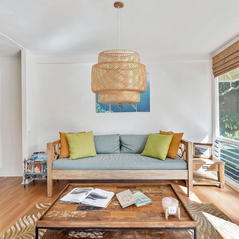 Evra Woven Rattan Pendant