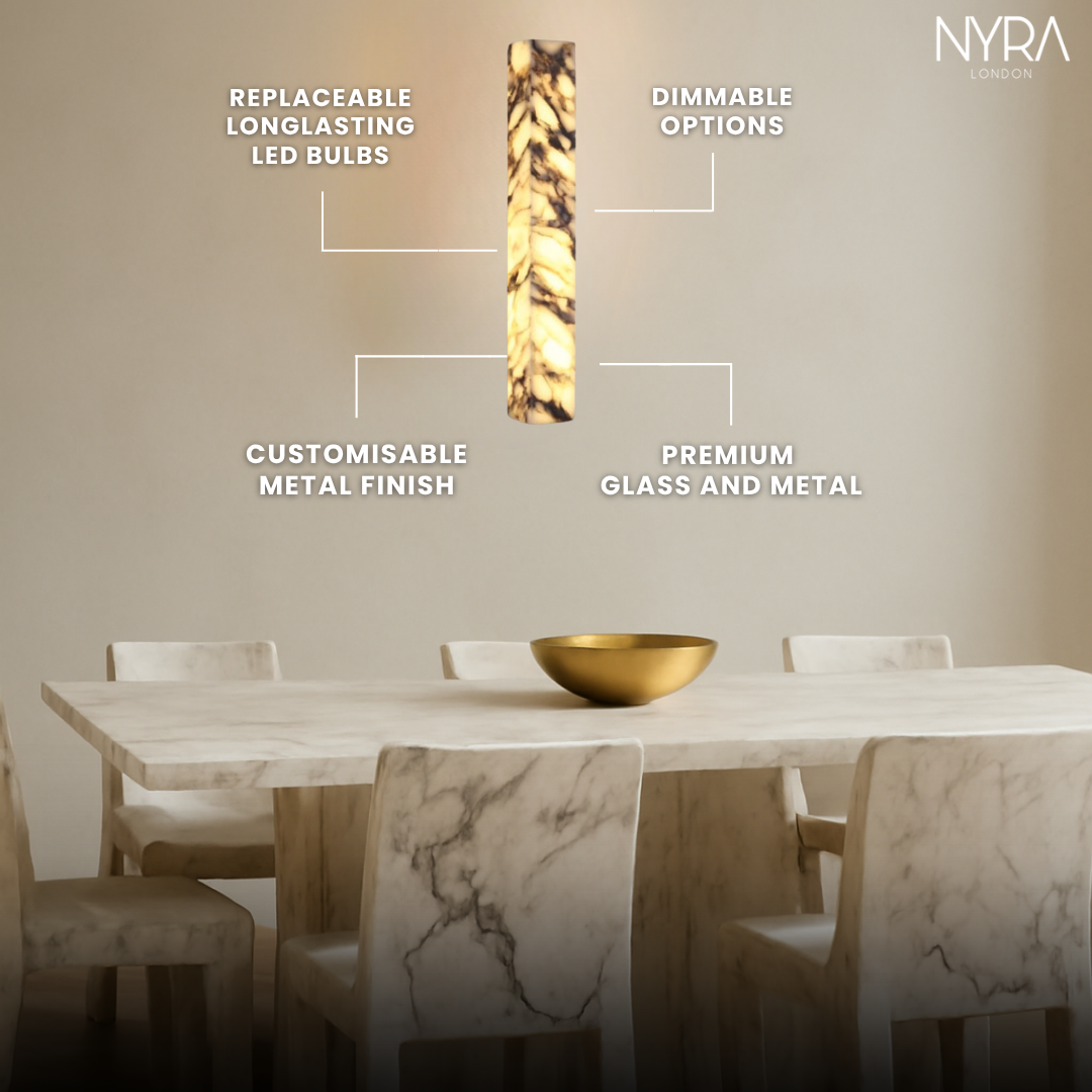 Mira Marble Minimalist Wall Light