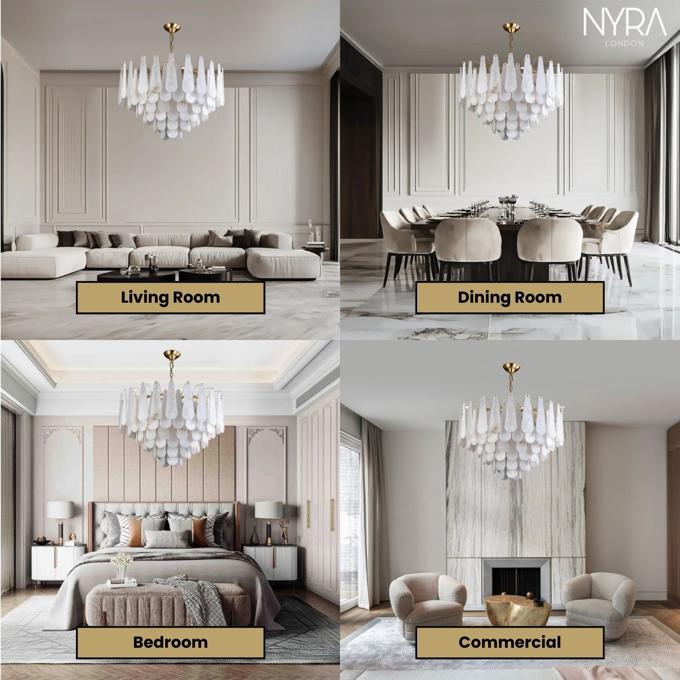 Flora Alabaster Chandelier