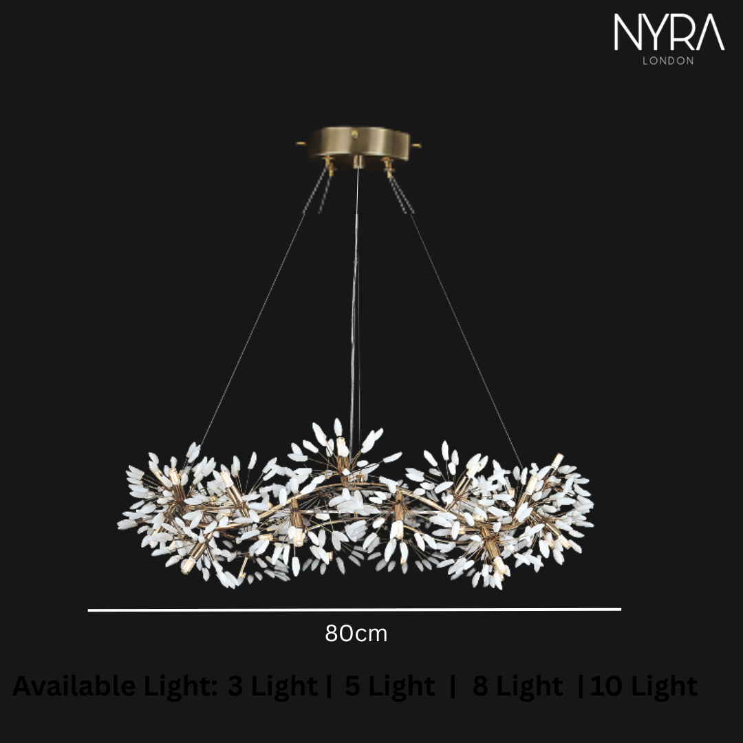 Aster White Jade Chandelier