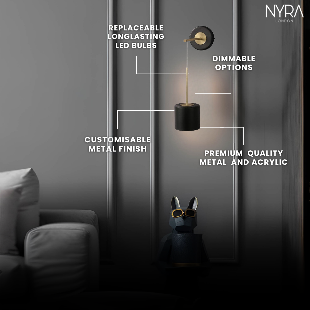 Murad Acrylic Hanging Round Wall Light