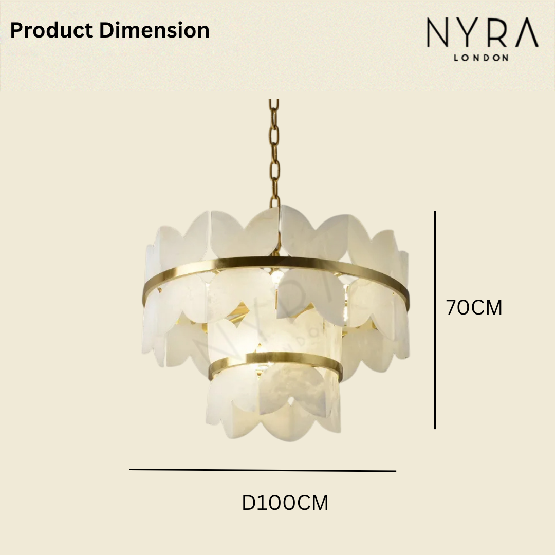 Zyra Alabaster Chandelier Light