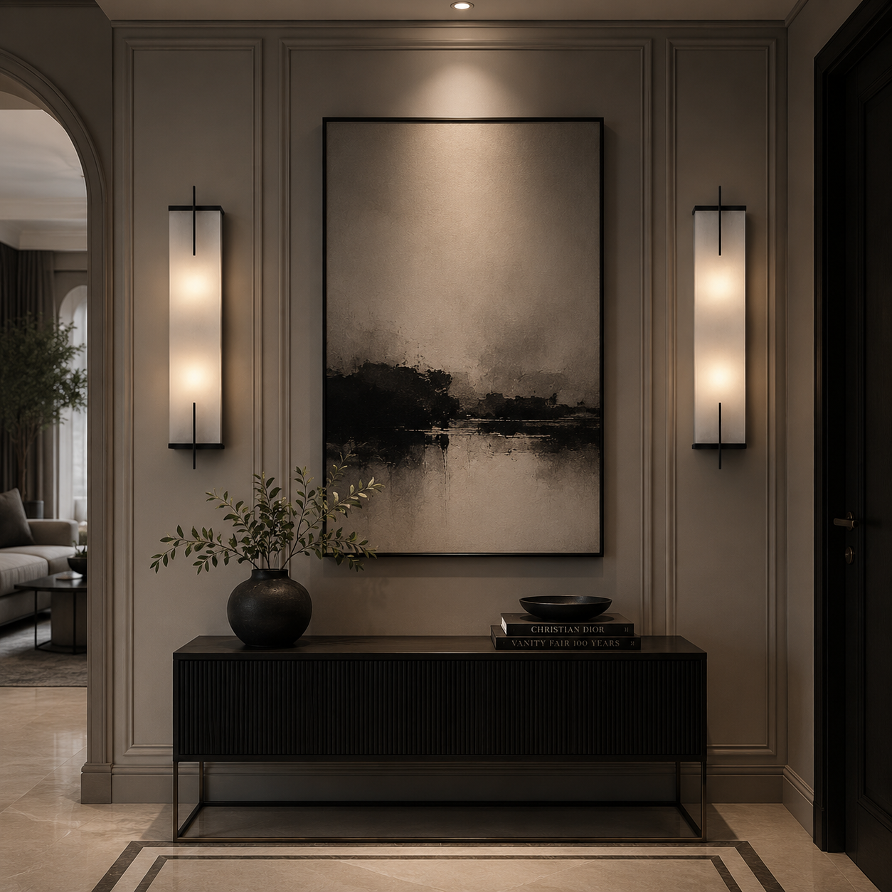 Sterling Alabaster Wall Sconce