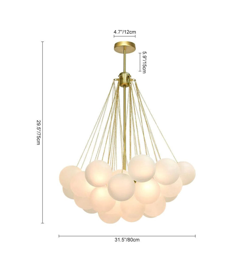 Nordic Frosted Glass Ball Chandelier