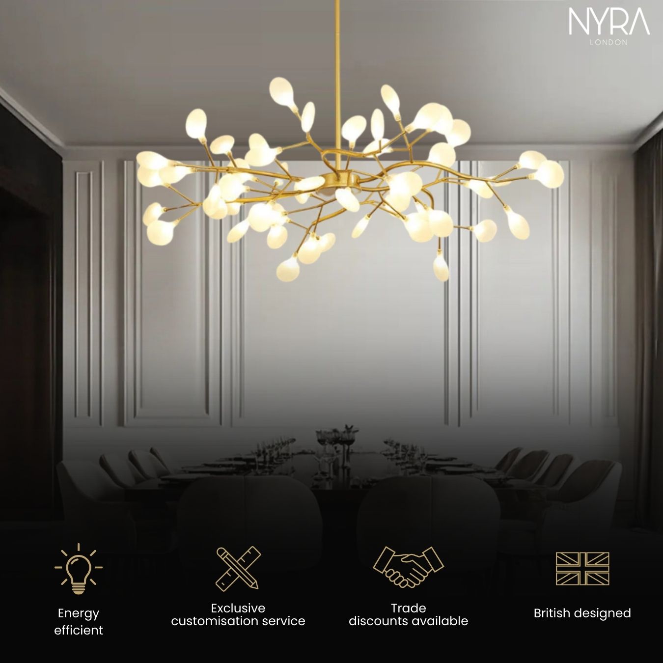 Golden Tree Chandelier