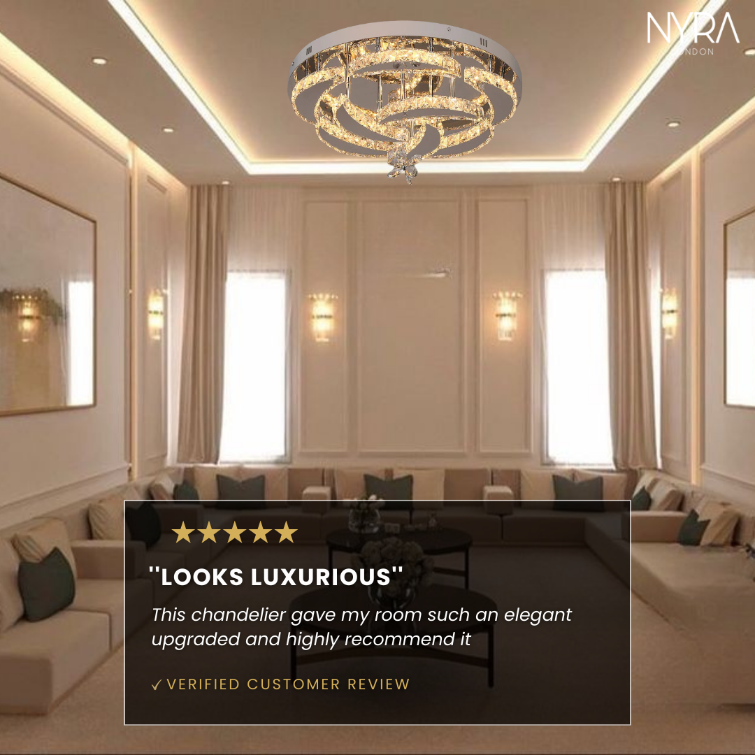 Crystal Rose Ceiling Chandelier