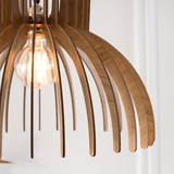 Mid Century Wood Pendant Light
