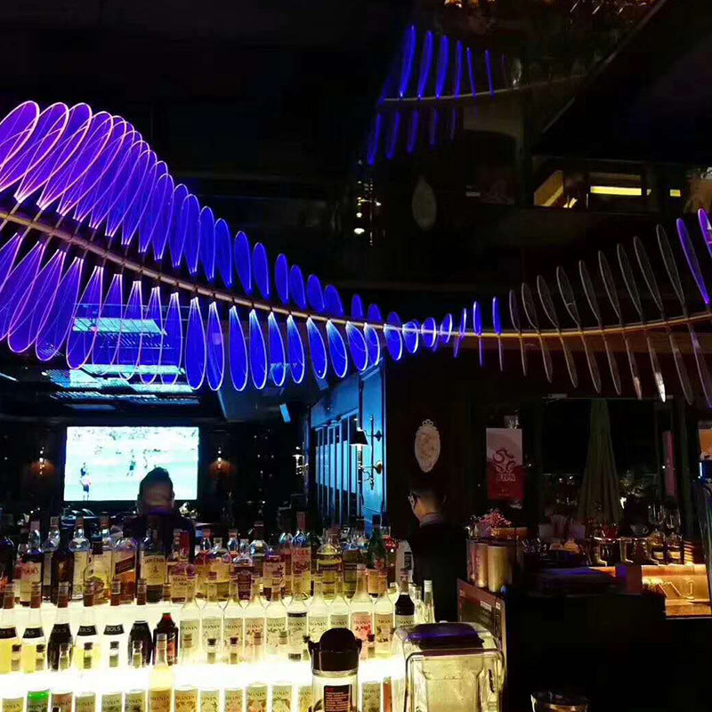 Etherea Acrylic Cube Streamer Chandelier