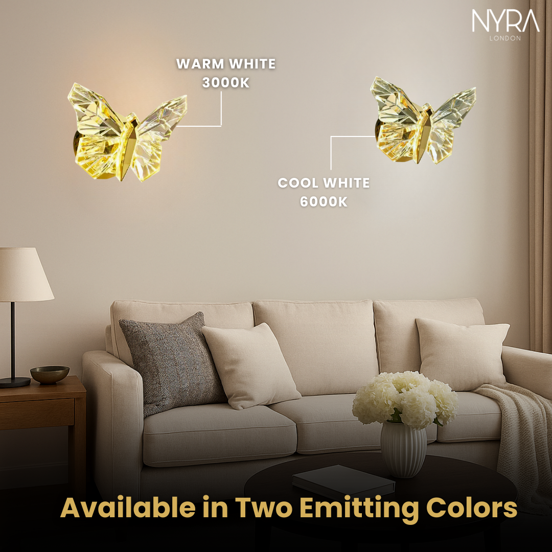 Crystal Butterfly Wall Lamp