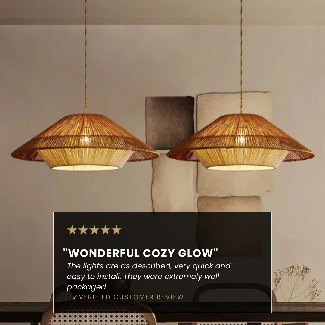 Selina Rattan Wabi Sabi Pendant Lights