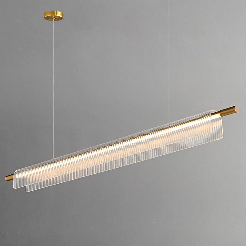Flareo Acrylic Linear Iron Strip Pendant