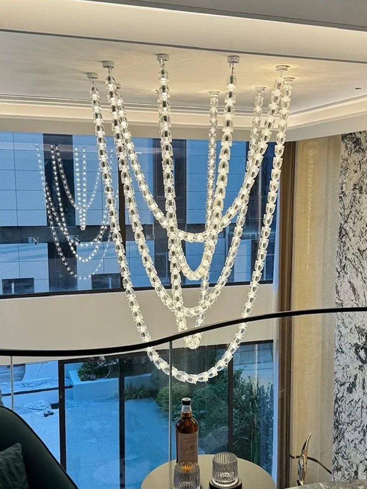 Glitera Crystal Chain Chandelier