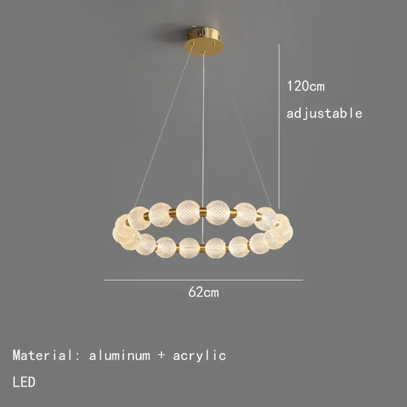 Acrylic Ball Ring Chandeliers