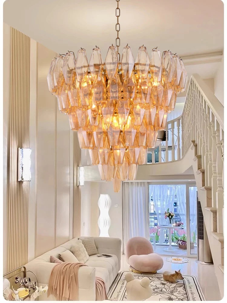 Elionne Colored Glass Chandelier
