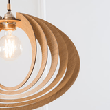 Saturn Wood Pendant Light