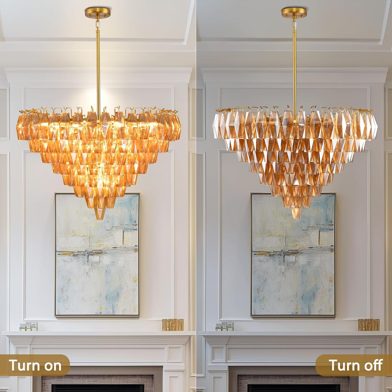 Madelyn Glass Round Chandelier