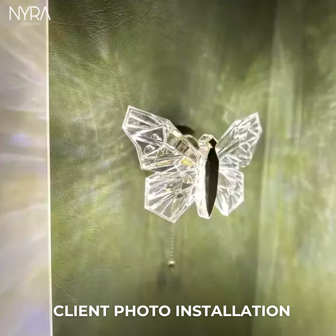 Crystal Butterfly Wall Lamp