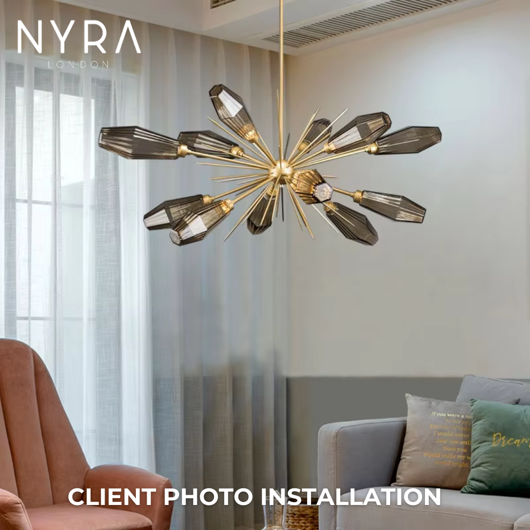 LustreNova Crystal Burst Chandelier