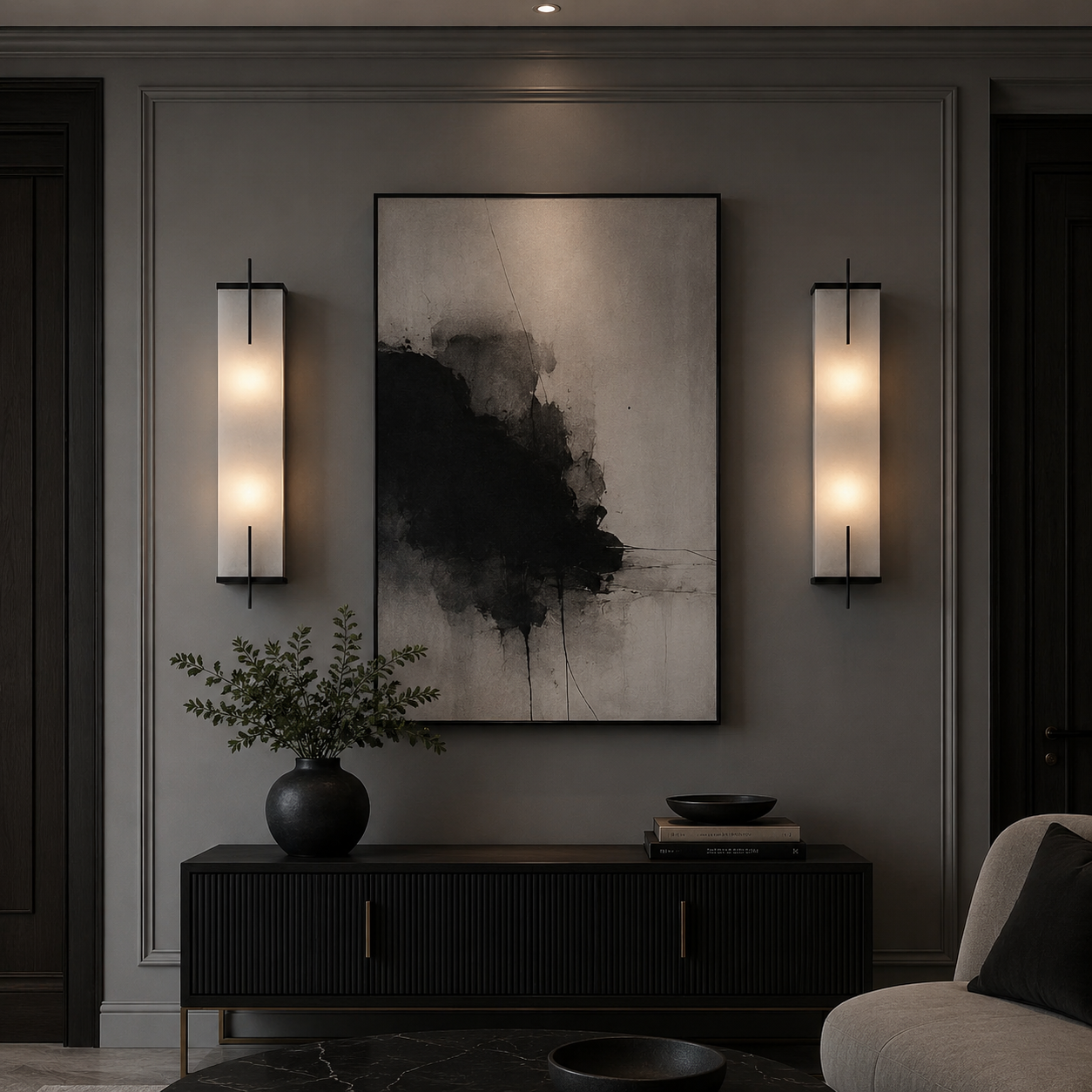 Sterling Alabaster Wall Sconce