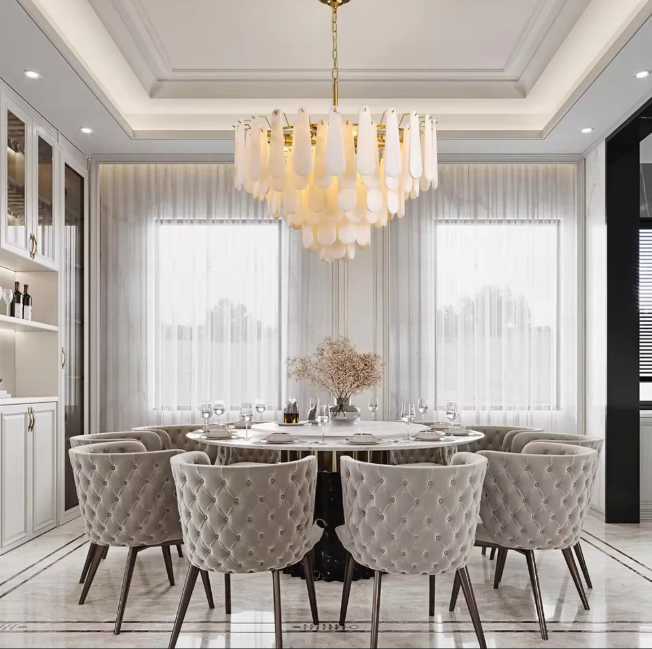 Flora Alabaster Chandelier