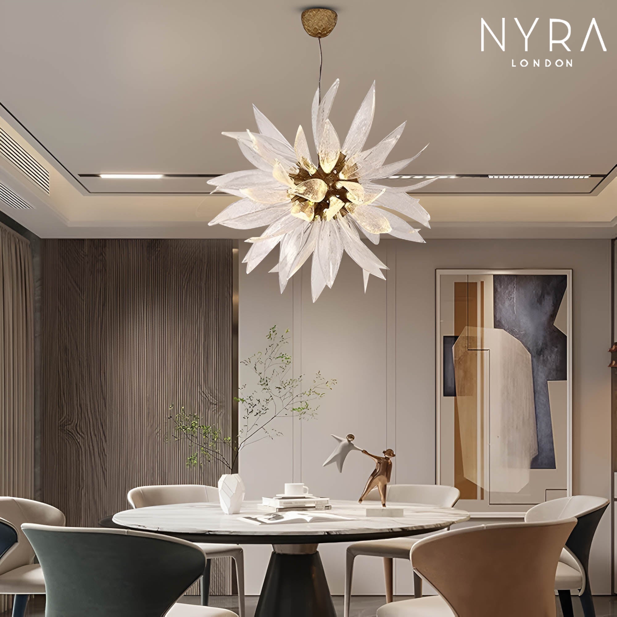 Sunflower Glass Chandelier