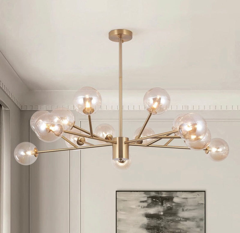 Modern Smoky Sputnik Chandelier
