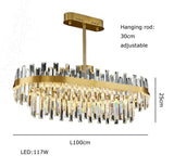 Crystal Amani Semi Flush Pendant