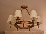 Copper Rustic Linen Multiple Head Chandeliers