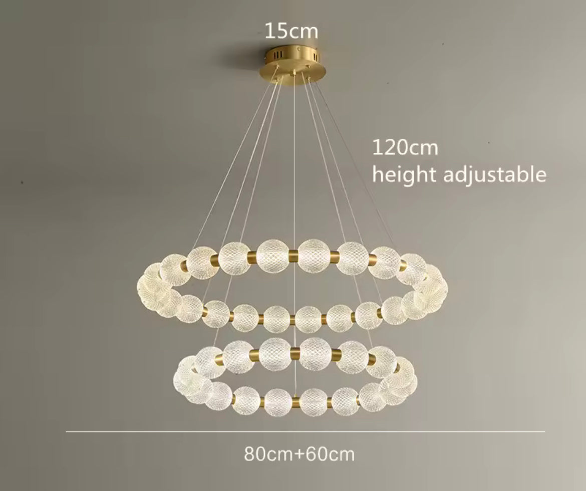 Acrylic Ball Ring Chandeliers