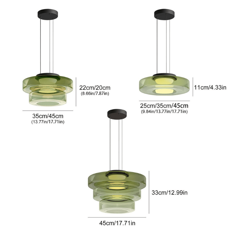 Scandinavian Vintage Style Glass Chandelier