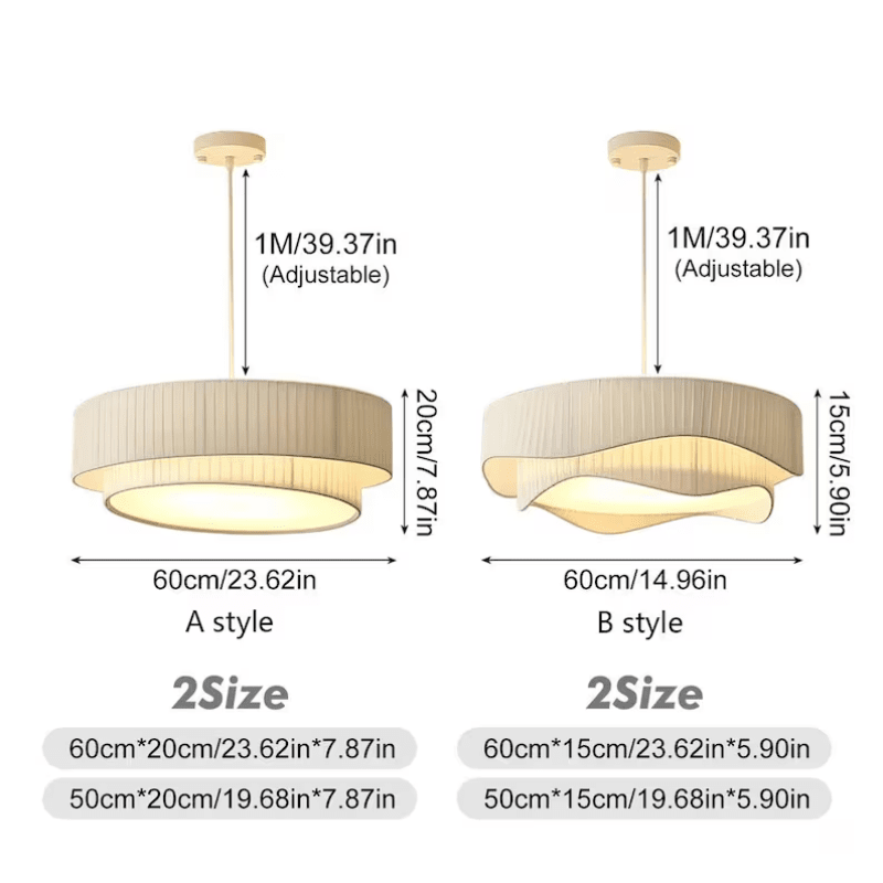 Elegant Decorative Fabric Pendant Lamp
